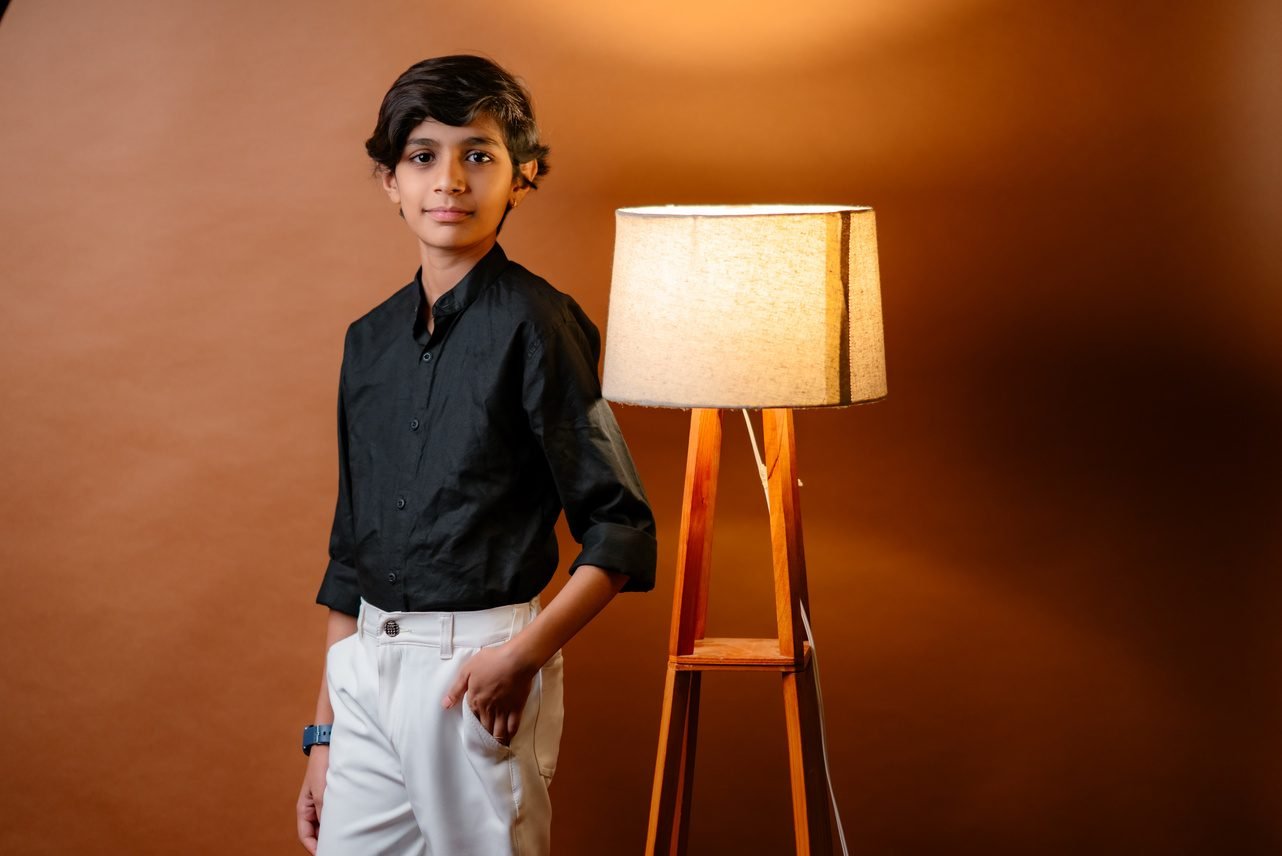 Portrait of a young man during the celebrations